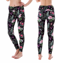 Premium pas cher bonne qualité fitness coton floral yoga pantalon leggings pour les femmes